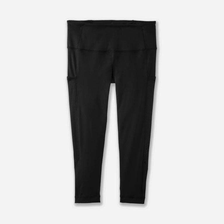 Brooks Method 1/2 Crop Running Leggings Dame Outlet - Svart - Norge (GSE046825)